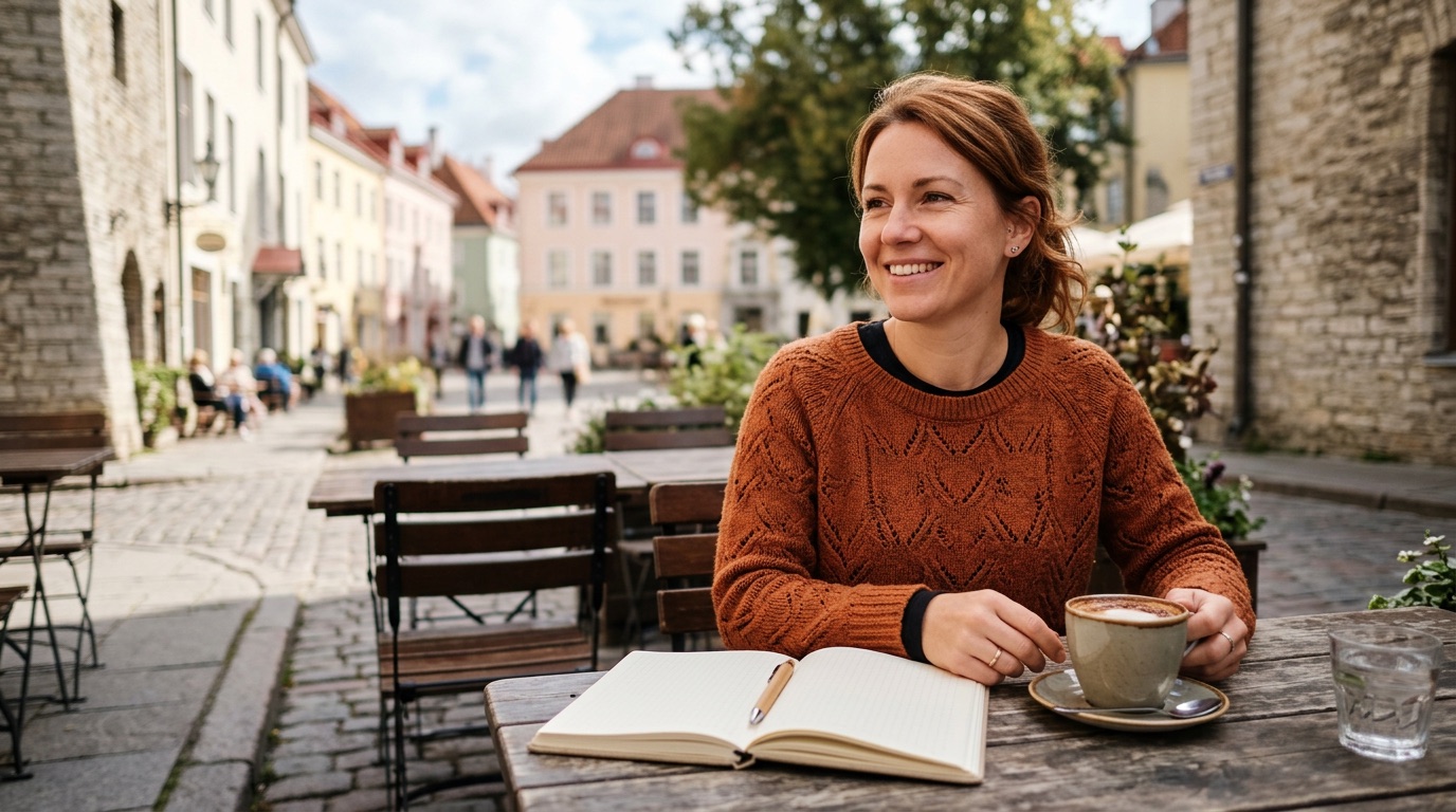 A friendly cafe where you can practise your first Estonian words
