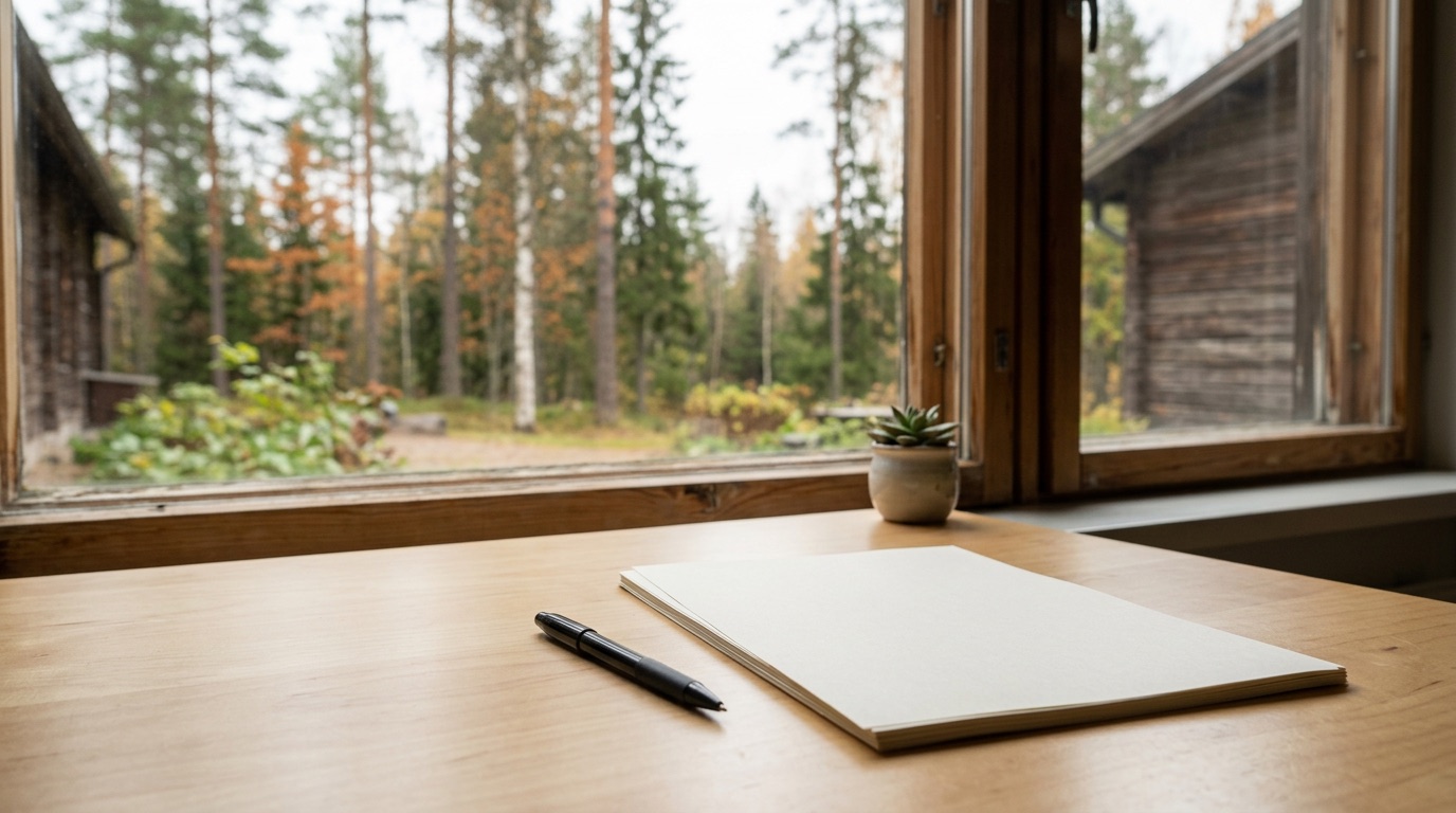 A quiet room prepared for the Estonian language exam
