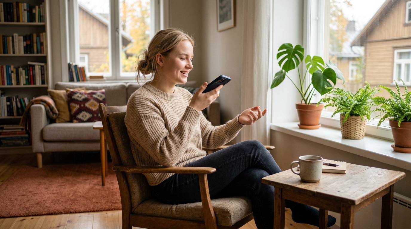 Practising Estonian out loud at home