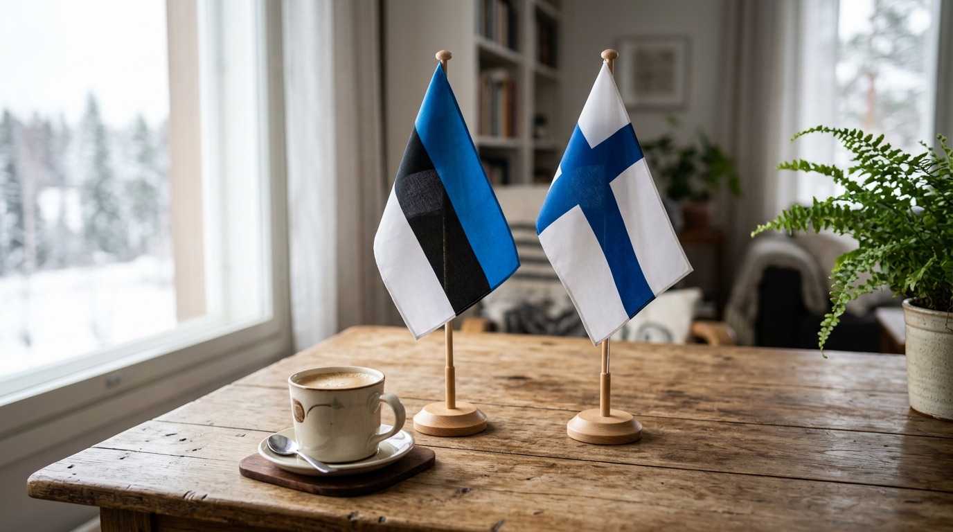 Northern forest shared by Estonia and Finland